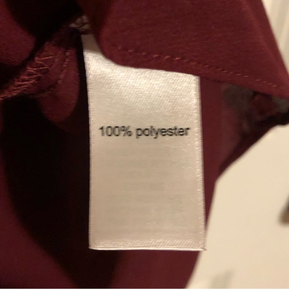 Studio Y Sleeveless Sheer Top Maroon With Bronze & Silver Embellishment Size XXL - Picture 5 of 7